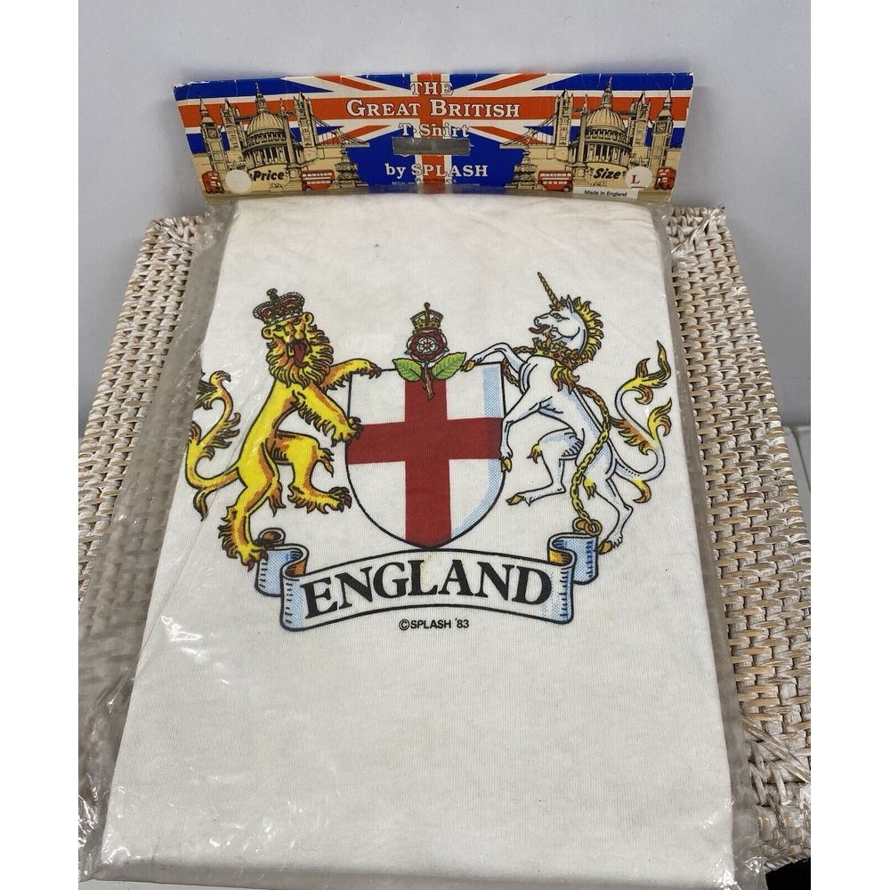 Vintage‎ 1983 The Great British T Shirt By Splash Sealed Large
